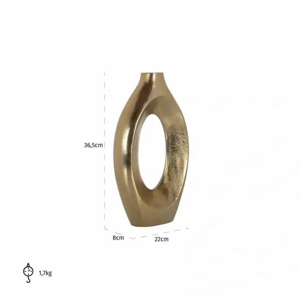 Product photograph of Richmond Interiors Alma Vase In Gold Large from Olivia's.