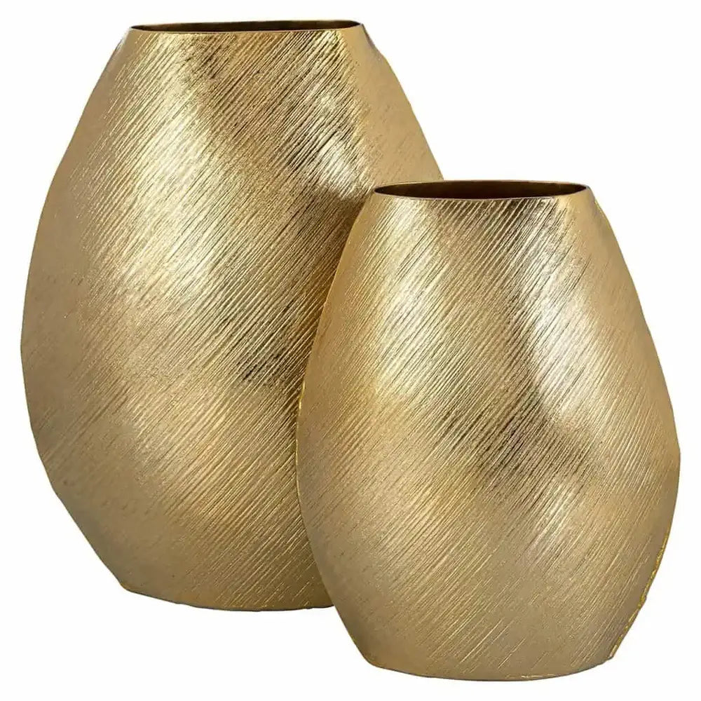 Product photograph of Richmond Interiors Evey Vase In Gold Small from Olivia's