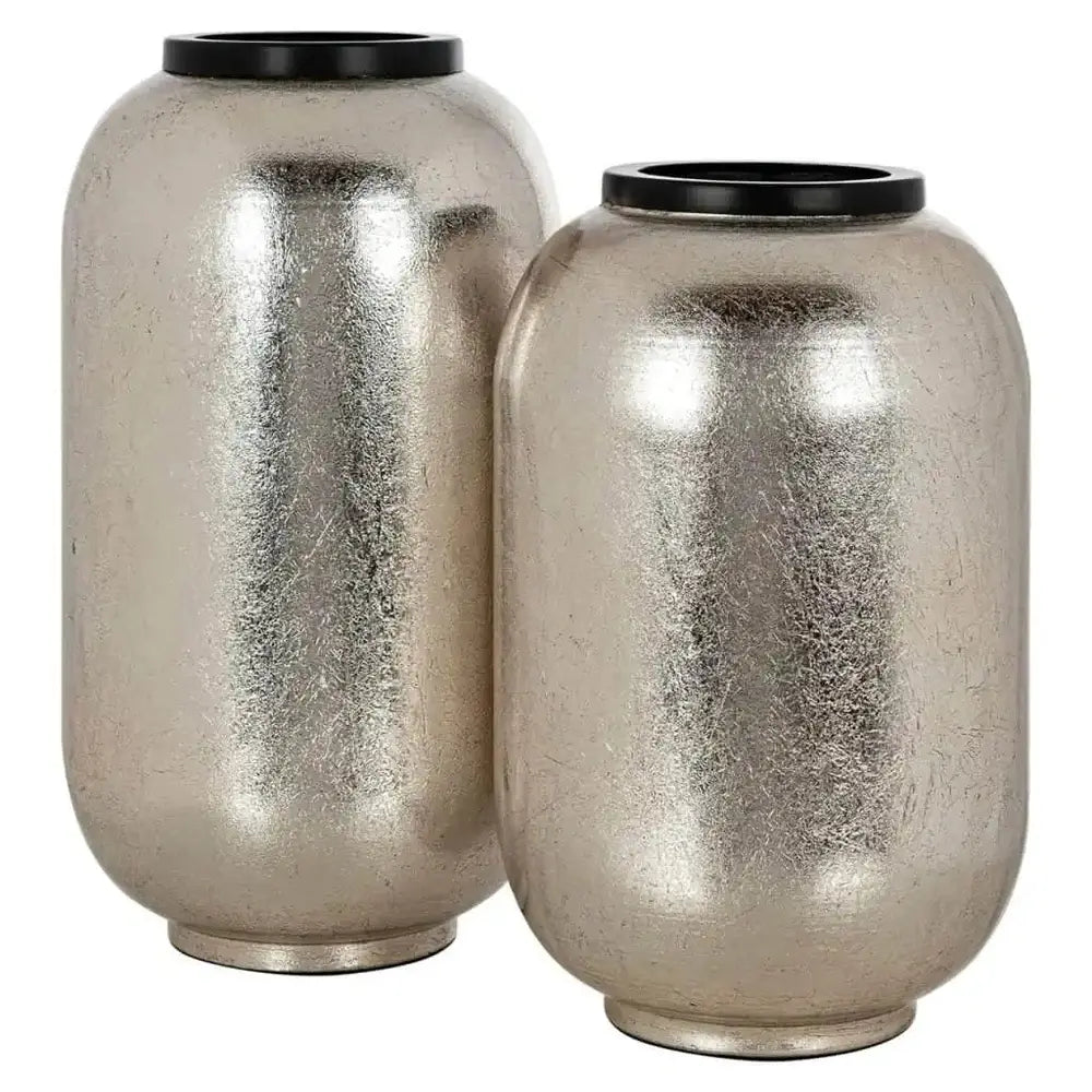 Product photograph of Richmond Interiors Vesna Vase In Silver Large from Olivia's