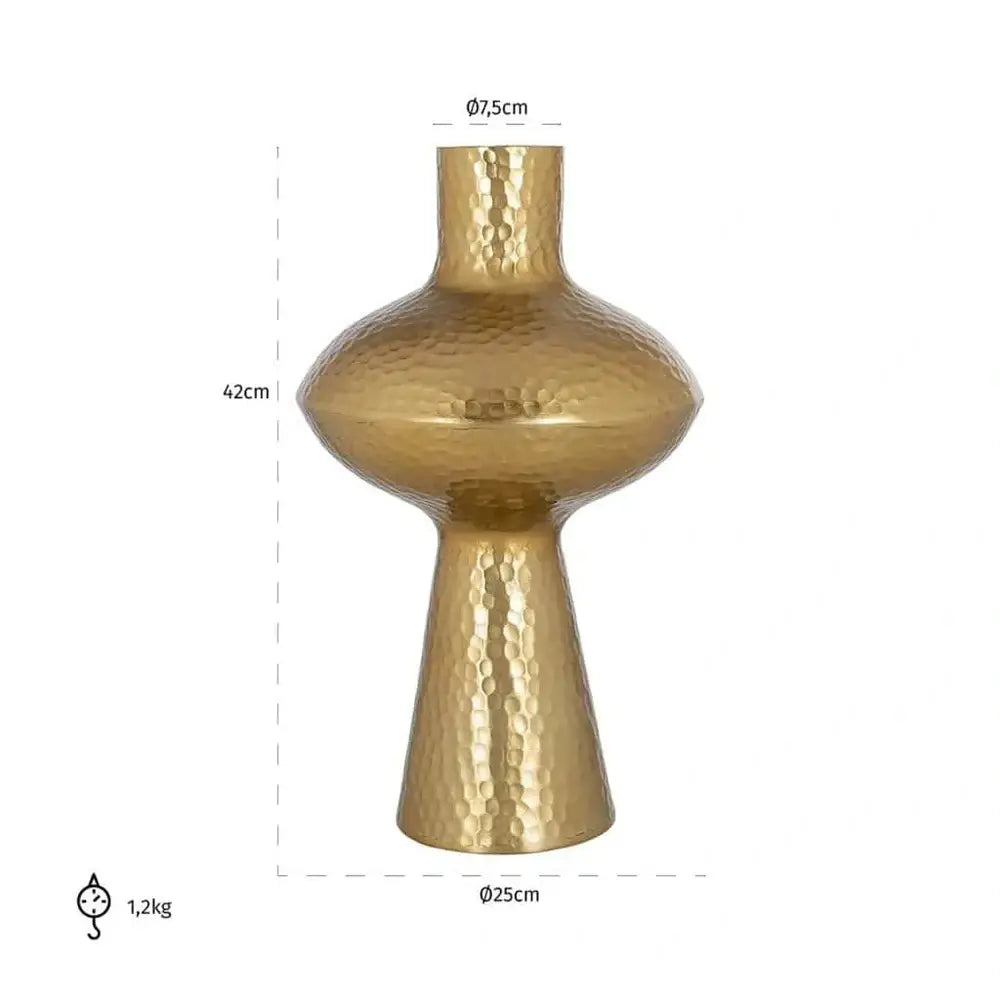 Product photograph of Richmond Interiors Caitlyn Vase In Gold Small from Olivia's.