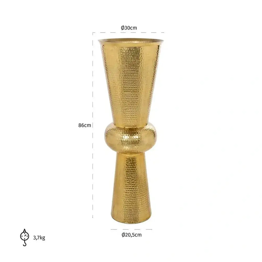 Product photograph of Richmond Interiors Carice Vase In Gold from Olivia's.