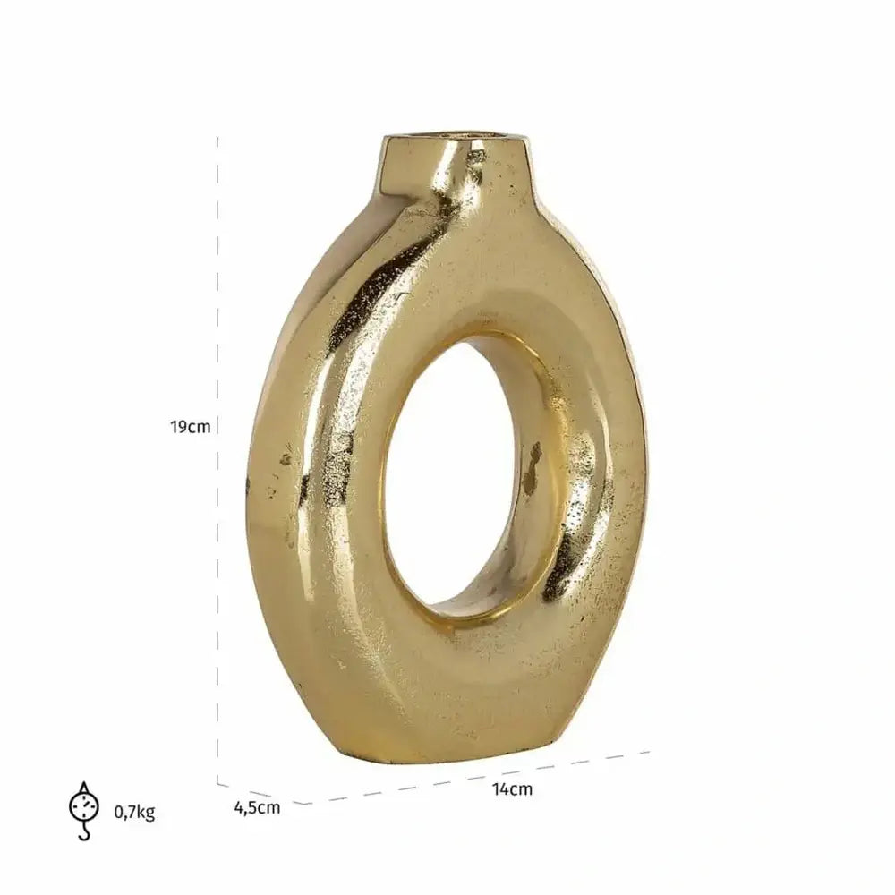 Product photograph of Richmond Interiors Caylie Vase In Gold from Olivia's.