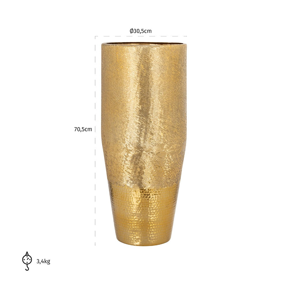 Product photograph of Richmond Interiors Nalim Vase Gold from Olivia's.