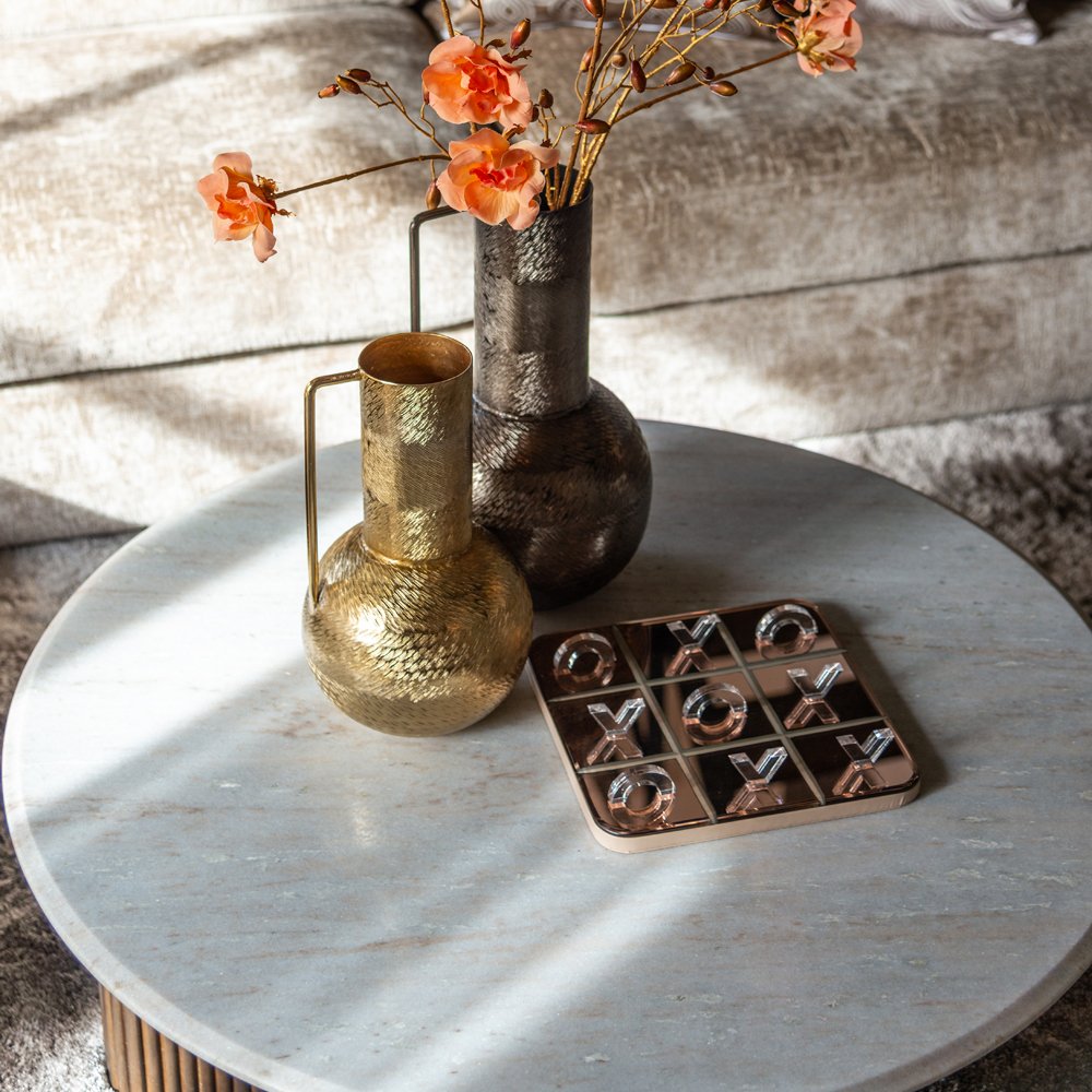 Product photograph of Richmond Interiors Vase Leia Small Gold from Olivia's.