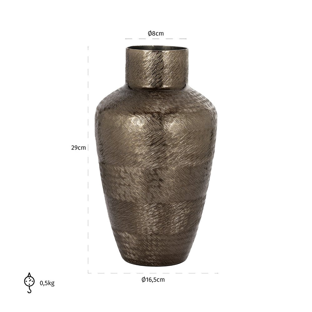 Product photograph of Richmond Interiors Joah Vase Smoke Black Small from Olivia's.