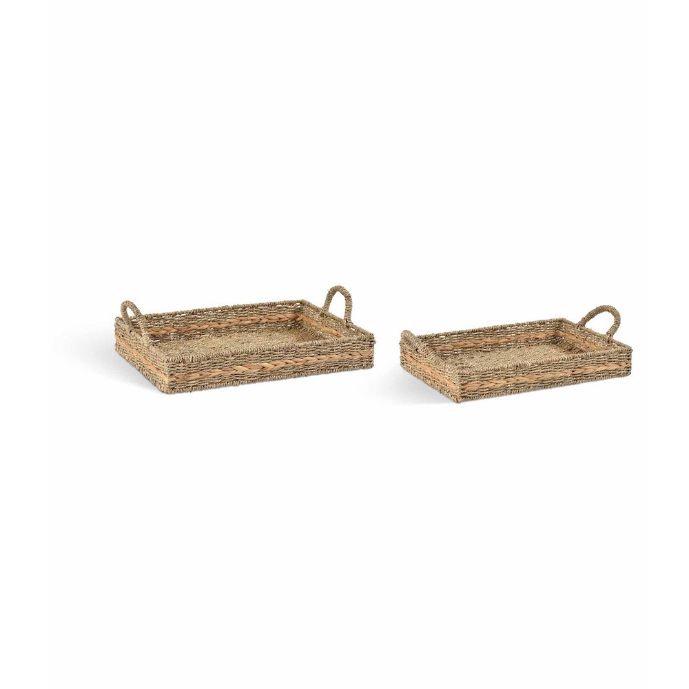Product photograph of Garden Trading Bayford Woven Tray Set Of 2 Natural from Olivia's