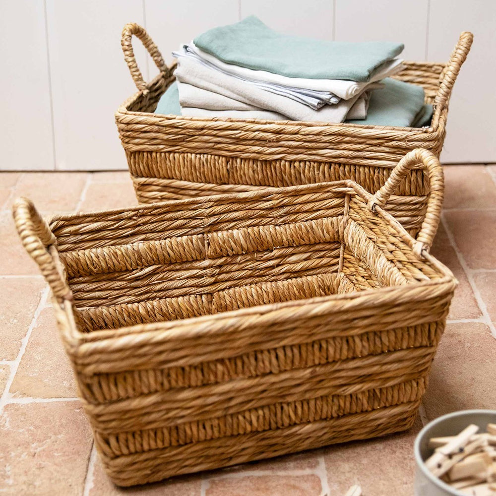 Product photograph of Garden Trading Bilberry Woven Basket Rectangle Set Of 2 from Olivia's.