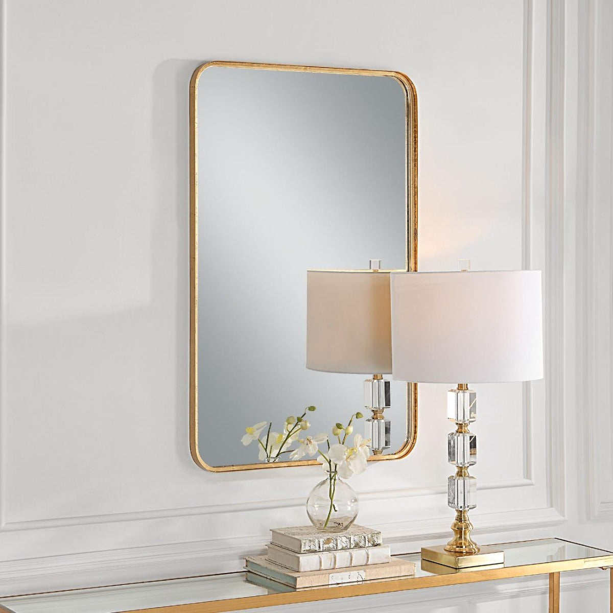 Product photograph of Toby Mirror - Gold from Olivia's.