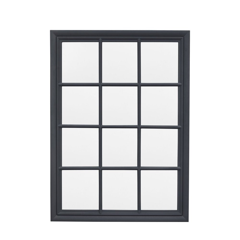 Product photograph of Gallery Interiors Sherwood Window Mirror In Lead from Olivia's