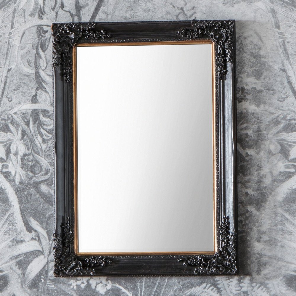 Product photograph of Gallery Interiors Harrelson Mirror In Antique Black from Olivia's.