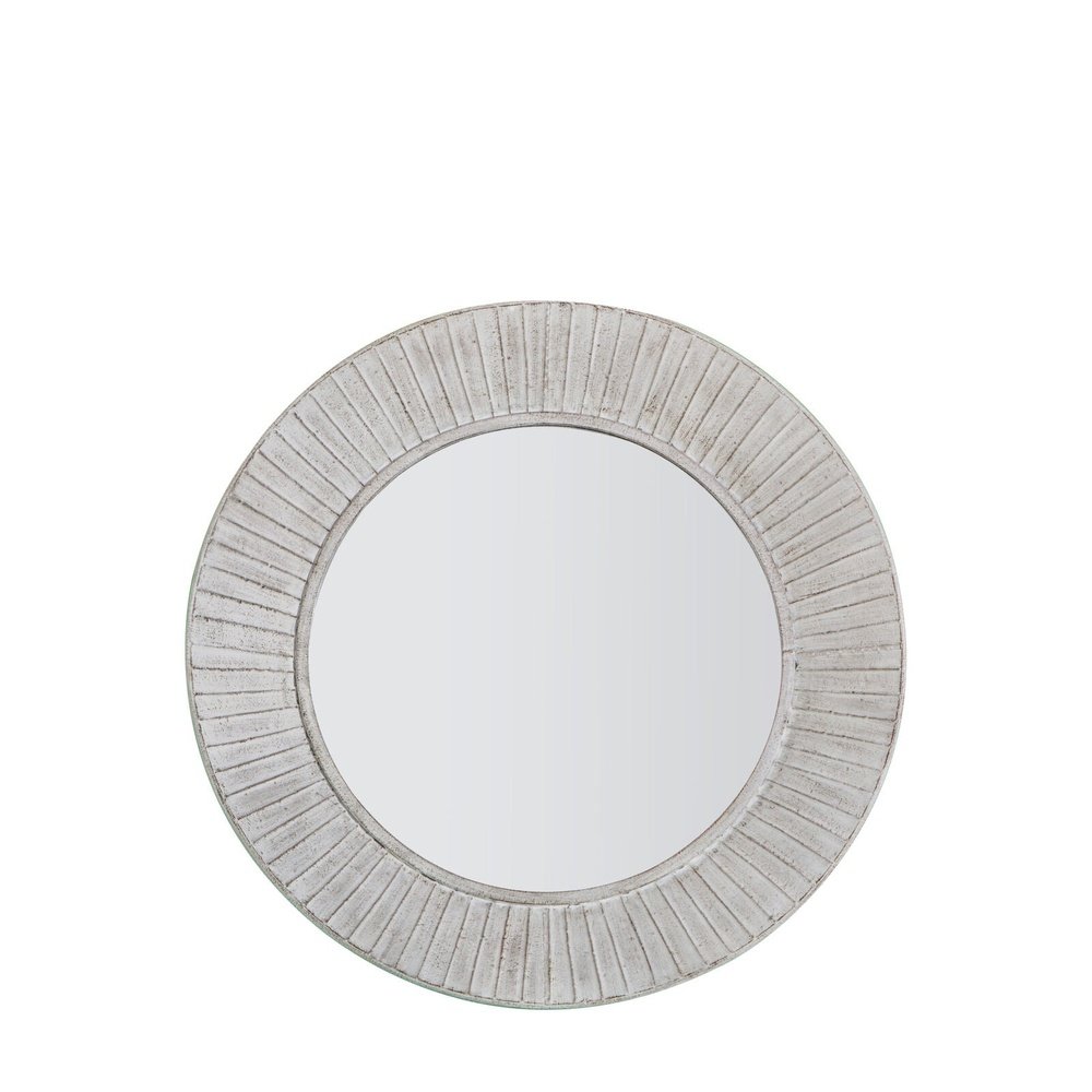 Product photograph of Gallery Interiors Ramlia Mirror In White from Olivia's
