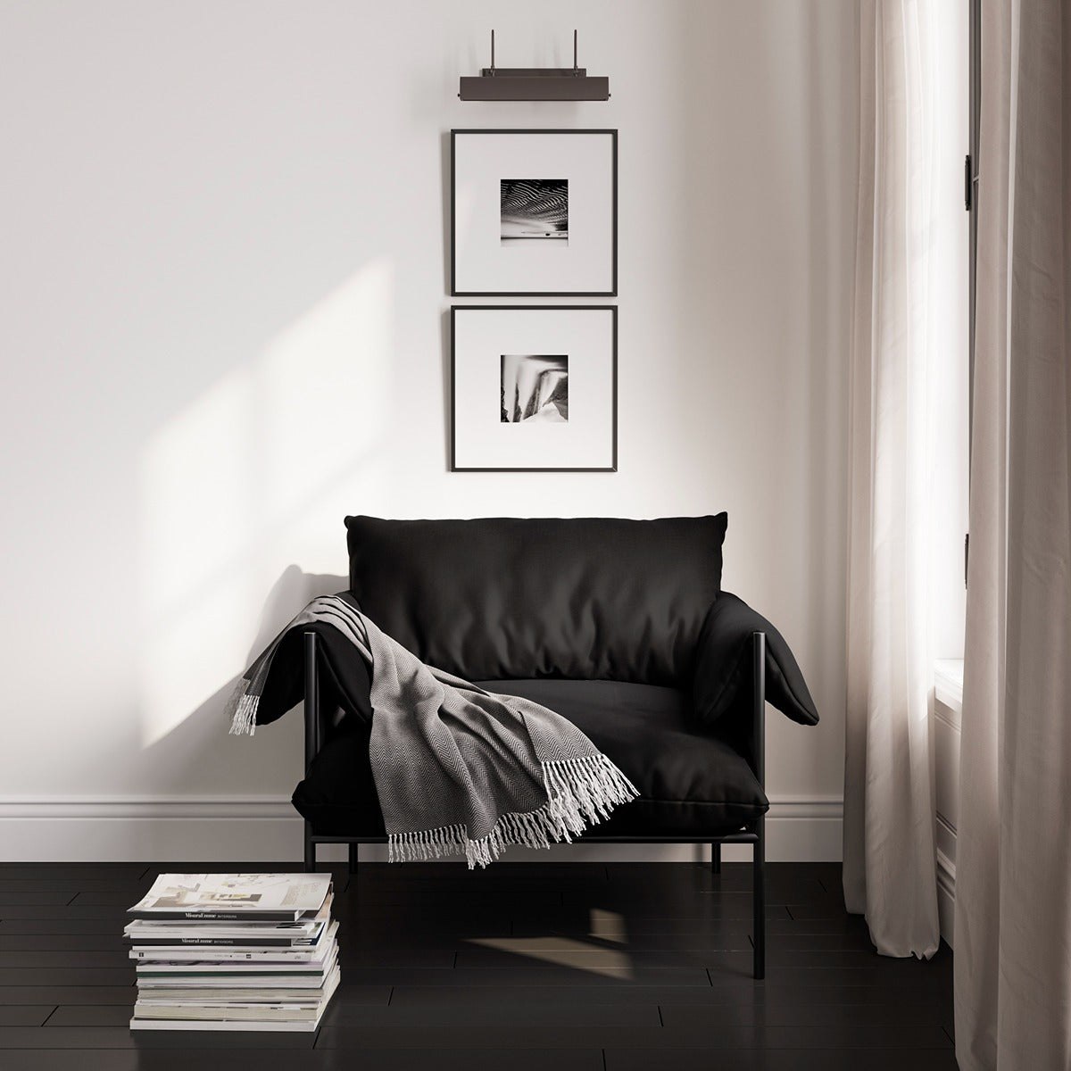 Product photograph of Whitcomb Occasional Chair - Onyx from Olivia's.