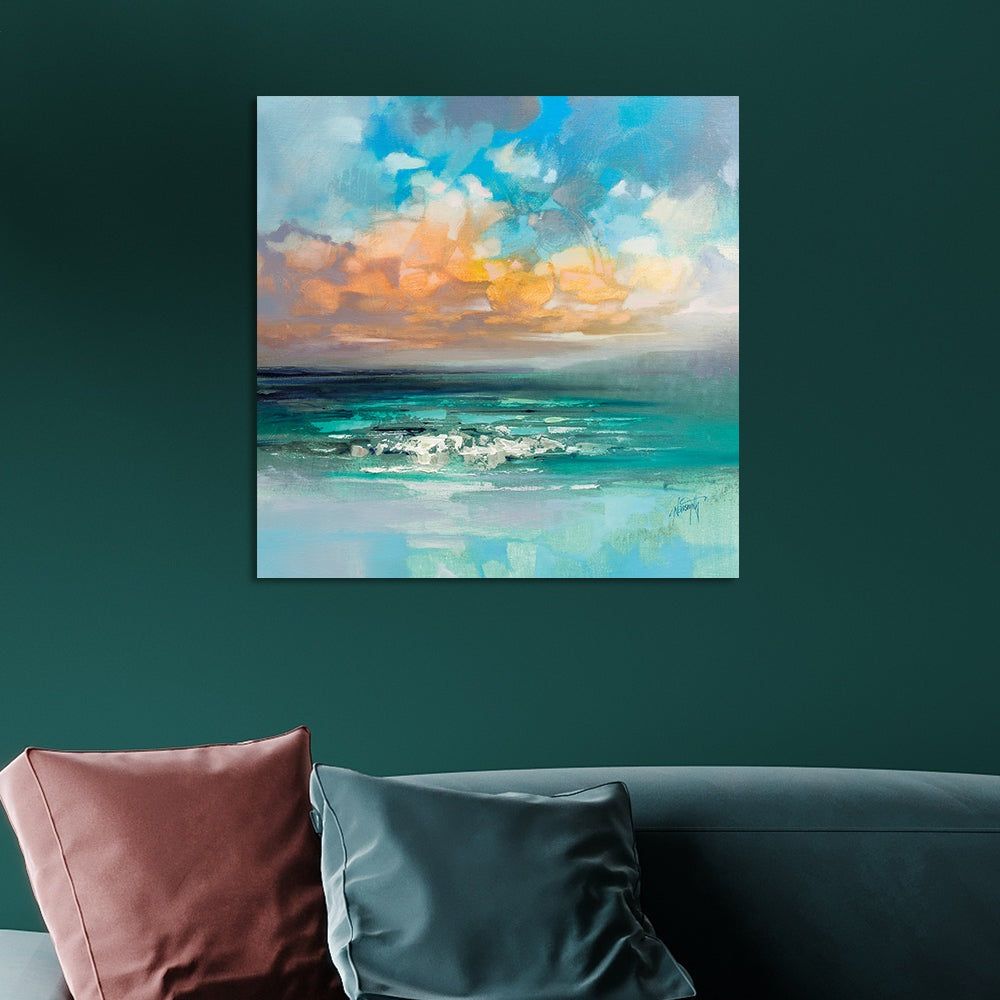 Product photograph of Scott Naismith Hebridean Waters Canvas 60x60 from Olivia's.