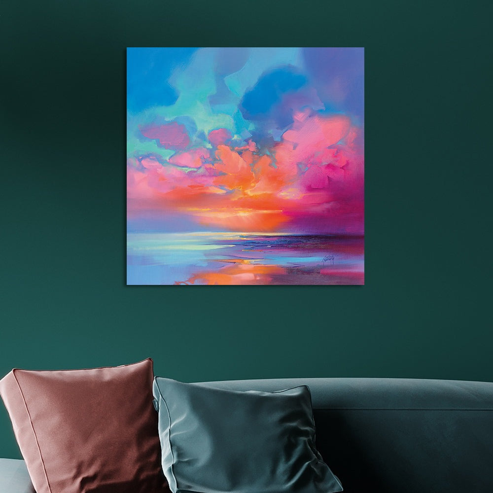 Product photograph of Scott Naismith Creation Of Blue 2 Canvas 60x60 from Olivia's.