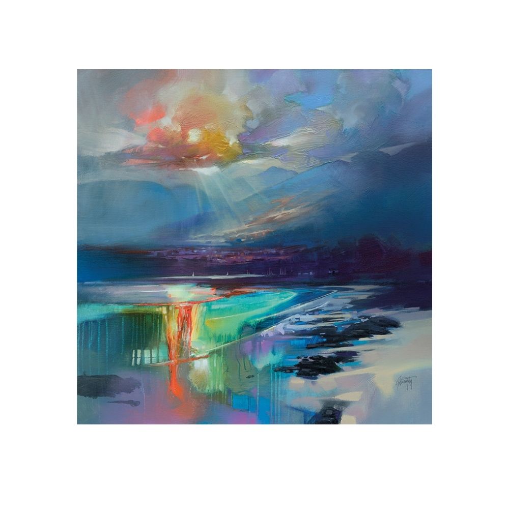 Product photograph of Scott Naismith Cerulean Cyan Study Canvas - 85 X 85 from Olivia's.