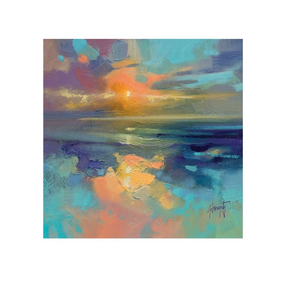Product photograph of Scott Naismith Cerulean Cyan Study Canvas - 85 X 85 from Olivia's
