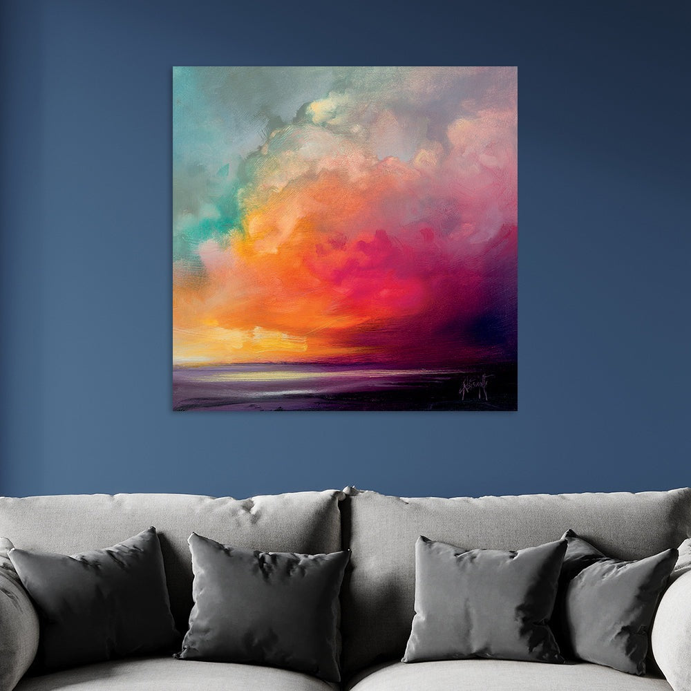 Product photograph of Scott Naismith Sunset Cumulus Study 1 Canvas - 85 X 85 from Olivia's.