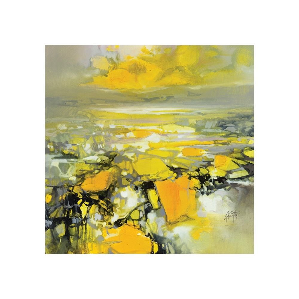 Product photograph of Scott Naismith Yellow Matter 2 Canvas - 85 X 85 from Olivia's