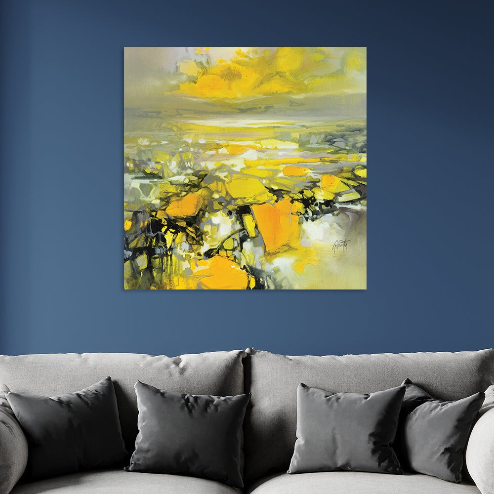 Product photograph of Scott Naismith Yellow Matter 2 Canvas - 85 X 85 from Olivia's.