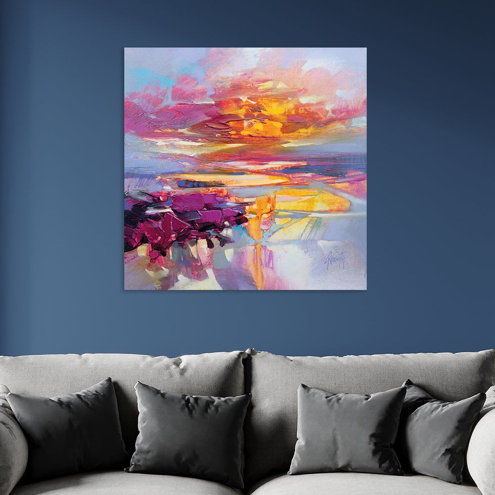 Product photograph of Scott Naismith Uist Causeways 2 Canvas - 85 X 85 from Olivia's.