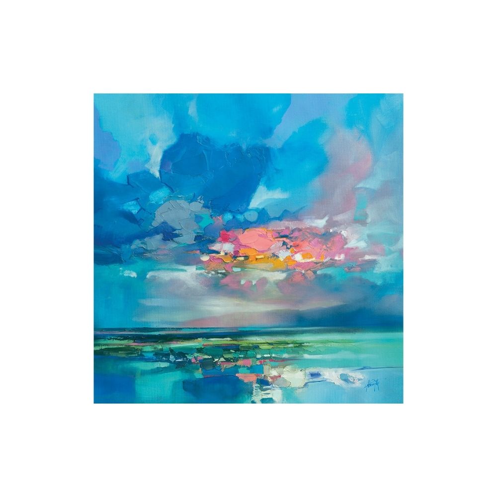 Product photograph of Scott Naismith Arran Blue Canvas - 85 X 85 from Olivia's