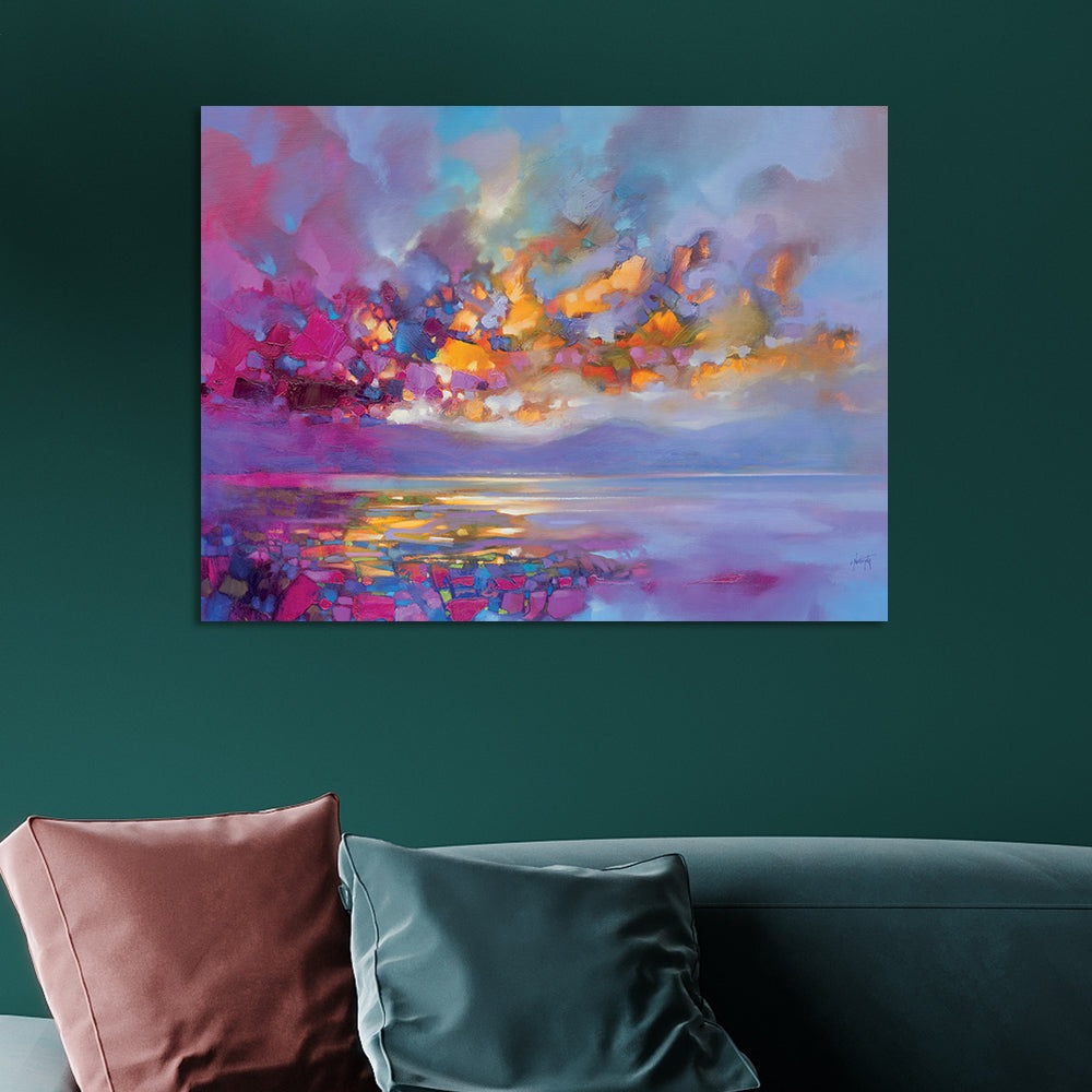 Product photograph of Scott Naismith Magenta Refraction Canvas 85x120 from Olivia's.