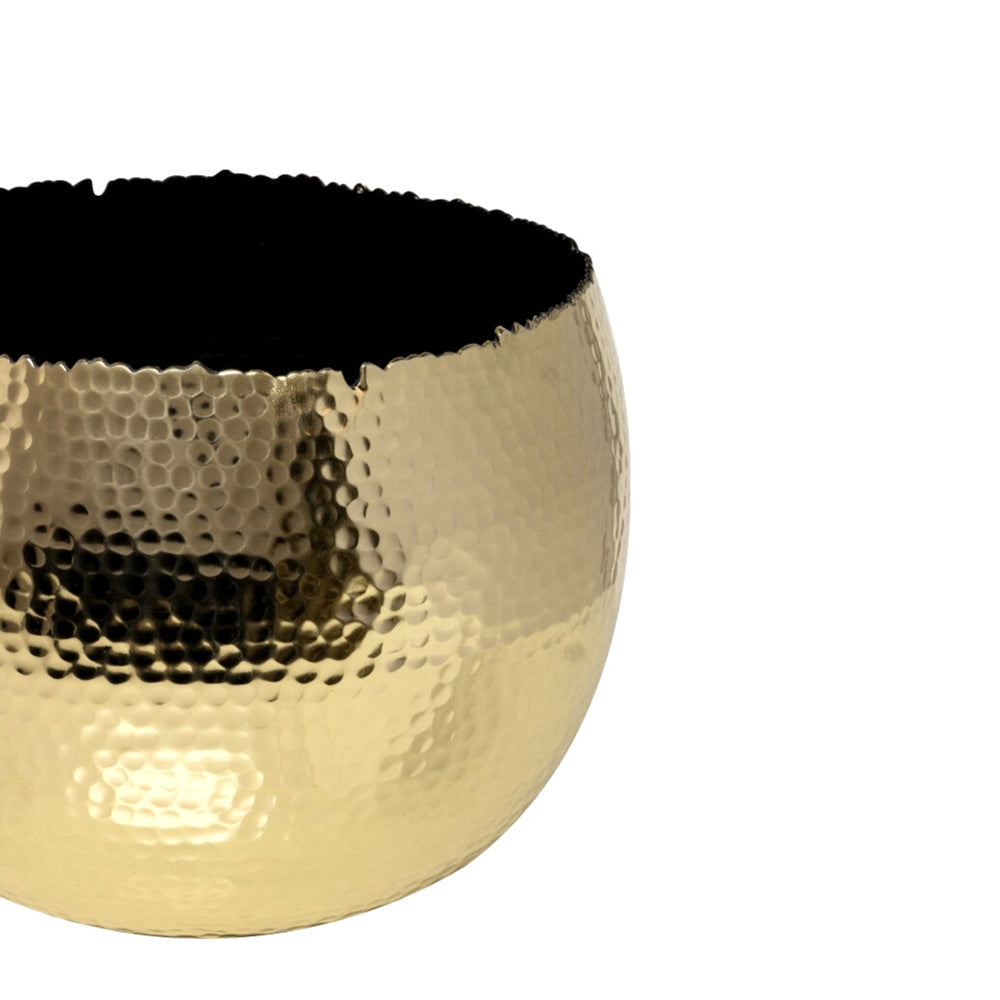 Product photograph of Ivyline Hammered Bowl In Black Gold Outlet from Olivia's.
