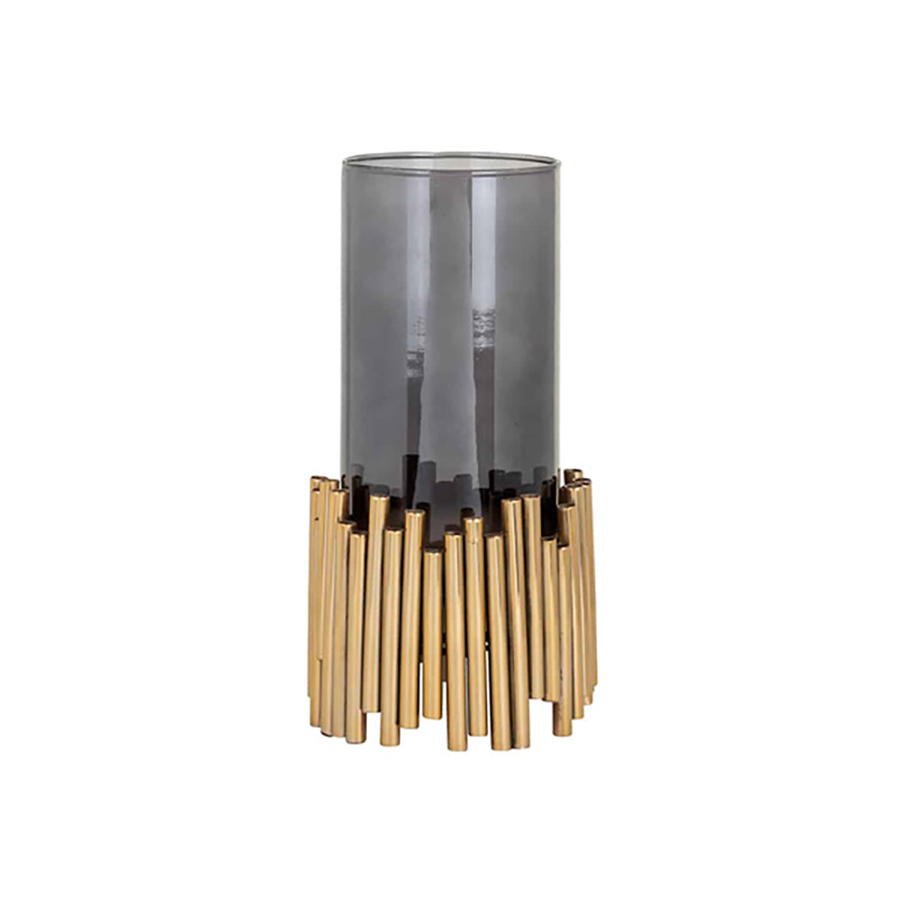 Product photograph of Richmond Lennox Black And Gold Lantern Outlet Medium from Olivia's.