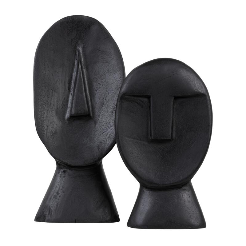 Product photograph of Must Living Set Of 2 Nosy Statue In Black from Olivia's.