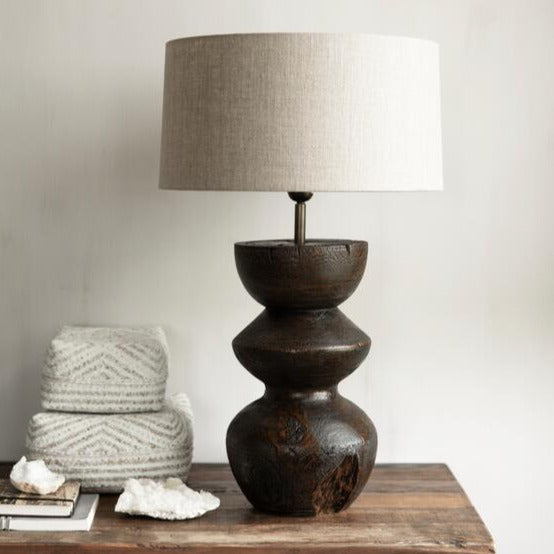 Product photograph of Must Living Bubble Table Lamp In Dark Wood from Olivia's.