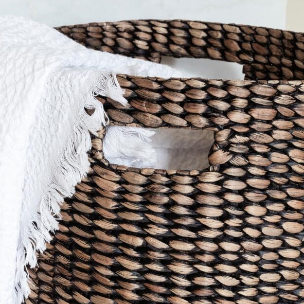 Product photograph of Must Living Bora Bora Laundry Basket In Black Wash from Olivia's.