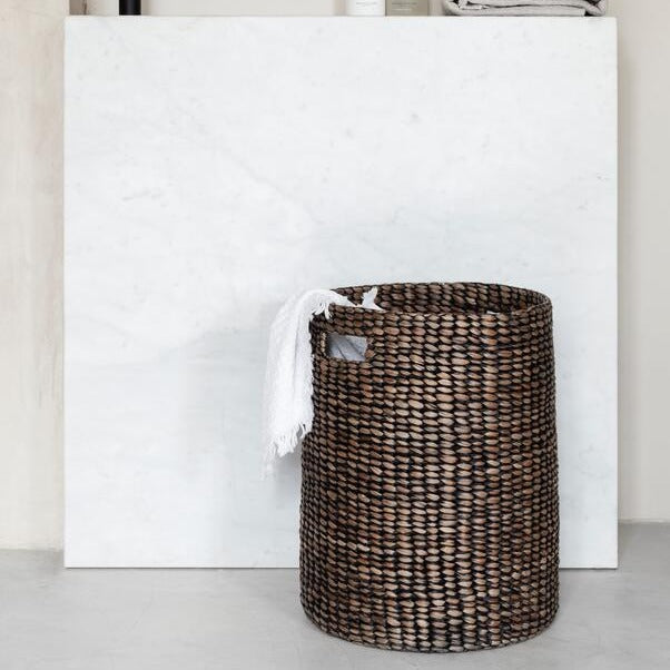 Product photograph of Must Living Bora Bora Laundry Basket In Black Wash from Olivia's.