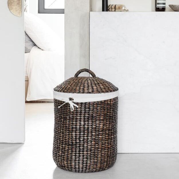 Product photograph of Must Living Tahiti Laundry Basket In Black Wash from Olivia's.