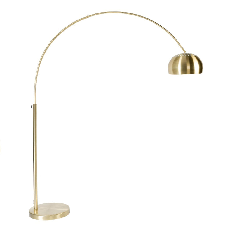 Product photograph of Zuiver Metal Bow Floor Lamp In Brass Brass from Olivia's