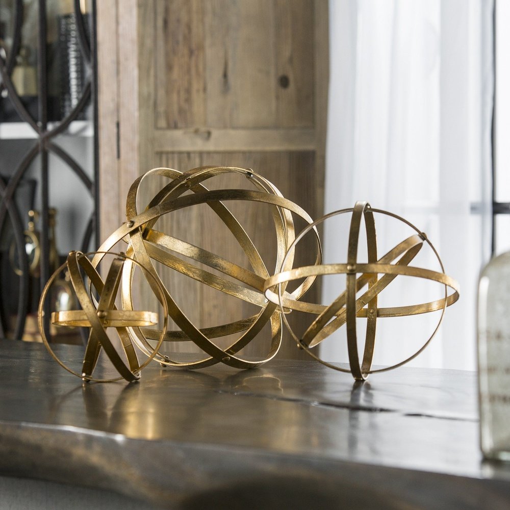 Product photograph of Uttermost Stetson Gold Spheres - Set Of 3 from Olivia's.