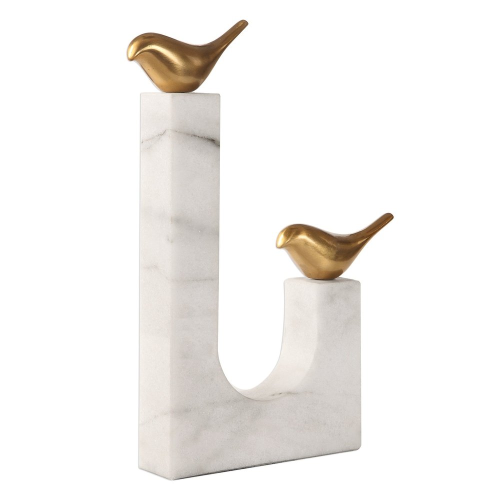 Product photograph of Uttermost Songbirds Brass Sculpture from Olivia's.