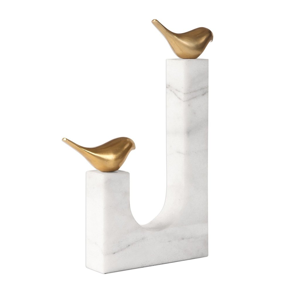 Product photograph of Uttermost Songbirds Brass Sculpture from Olivia's