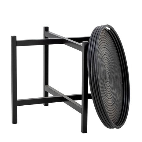 Product photograph of Bloomingville Milli Tray Table In Black Rattan from Olivia's.