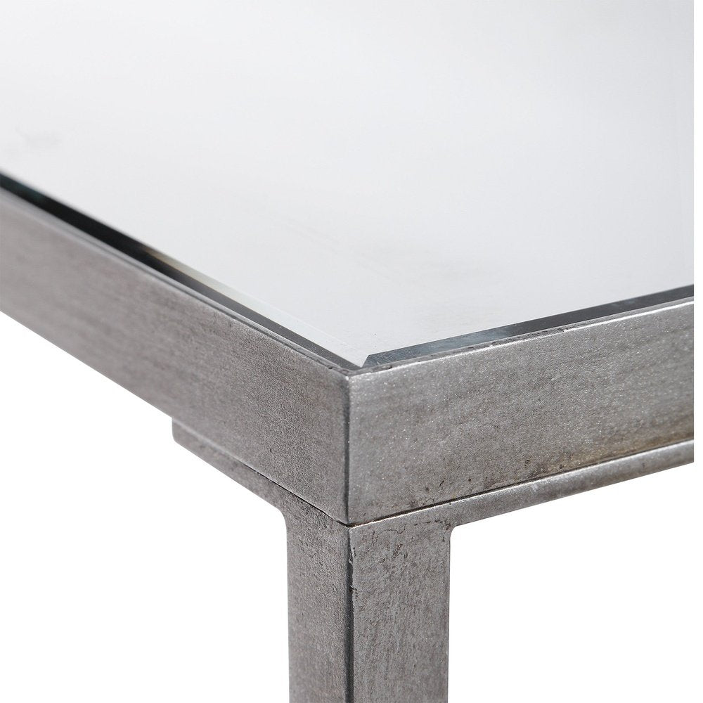 Product photograph of Uttermost Hayley Silver Console Table from Olivia's.
