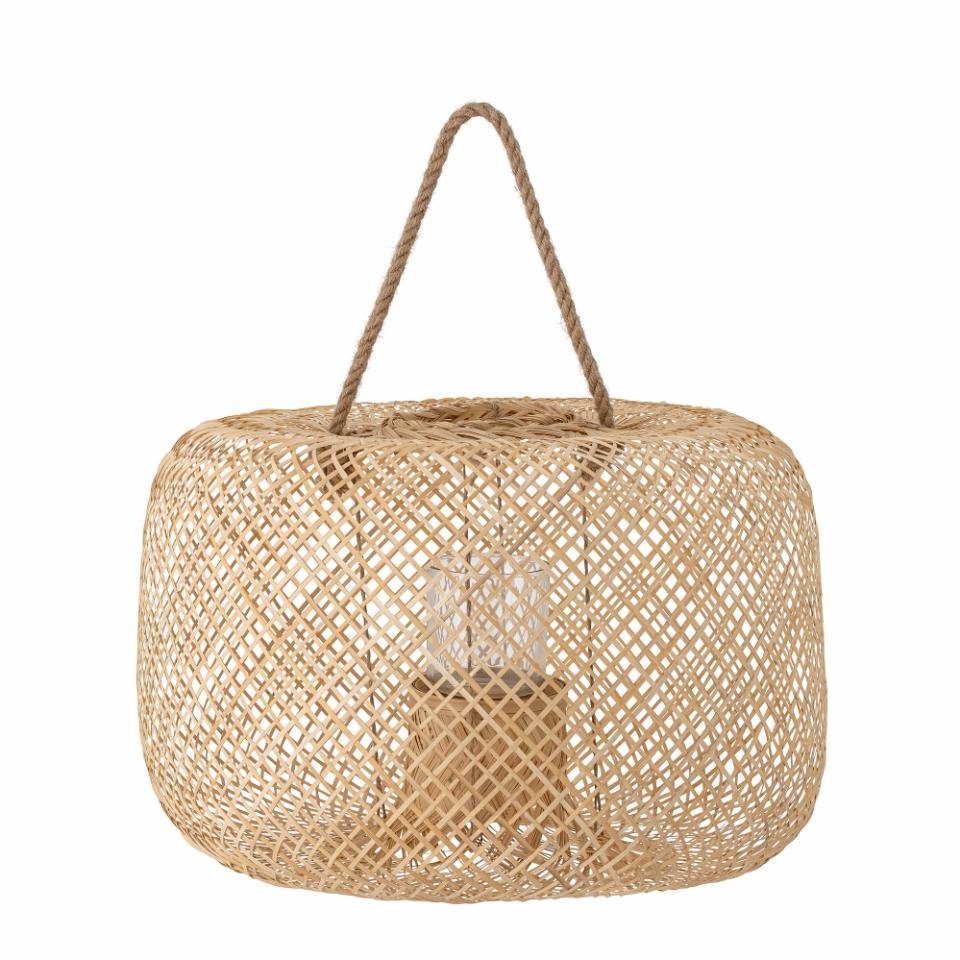 Bloomingville Outdoor Musu Bamboo Lantern With Glass In Natural