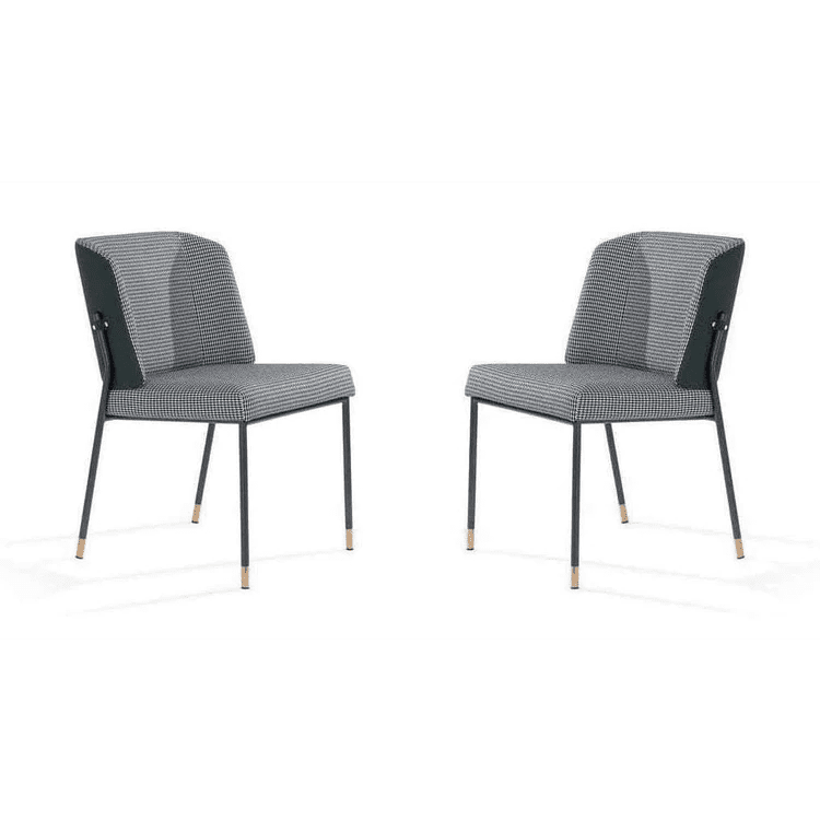 Tommy Franks Set Of 2 Houndstooth Victor Dining Chairs
