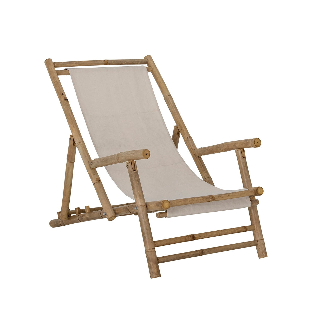 Product photograph of Bloomingville Outdoor Korfu Bamboo Deck Chair In Natural from Olivia's.