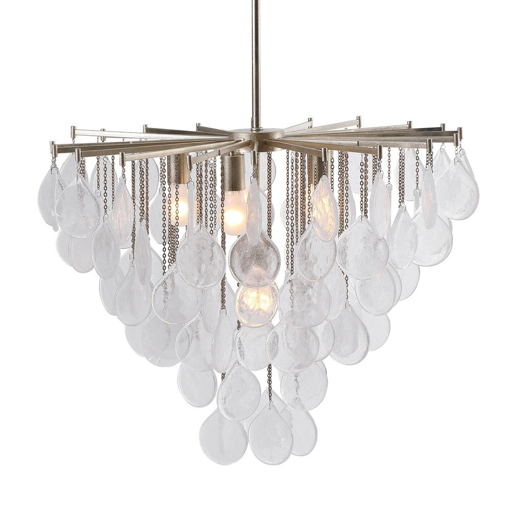 Product photograph of Uttermost Goccia 6 Light Tear Drop Glass Pendant from Olivia's.