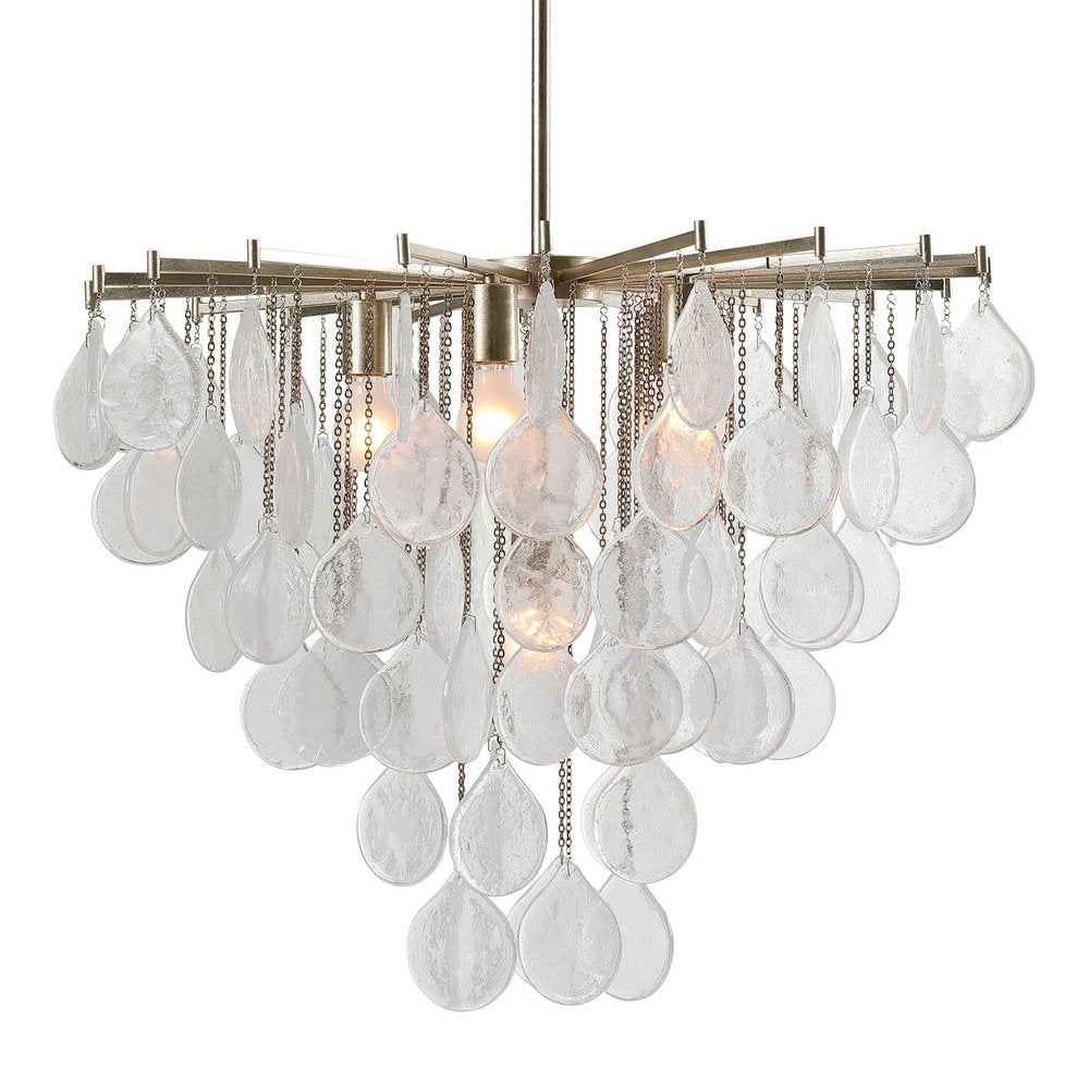 Product photograph of Uttermost Goccia 6 Light Tear Drop Glass Pendant from Olivia's