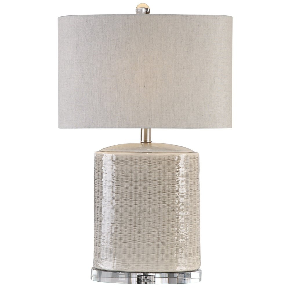 Product photograph of Uttermost Modica Taupe Ceramic Lamp from Olivia's