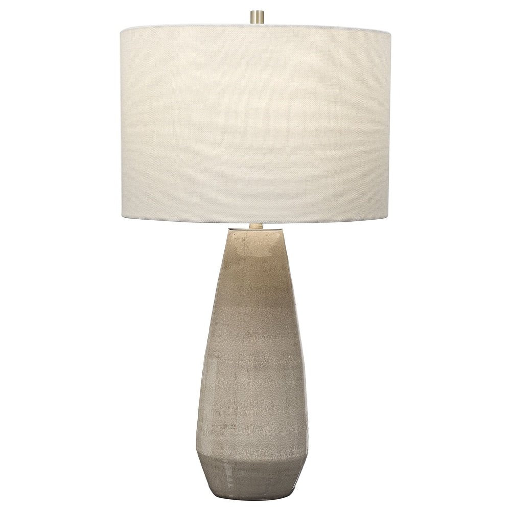 Product photograph of Uttermost Volterra Taupe-gray Table Lamp from Olivia's