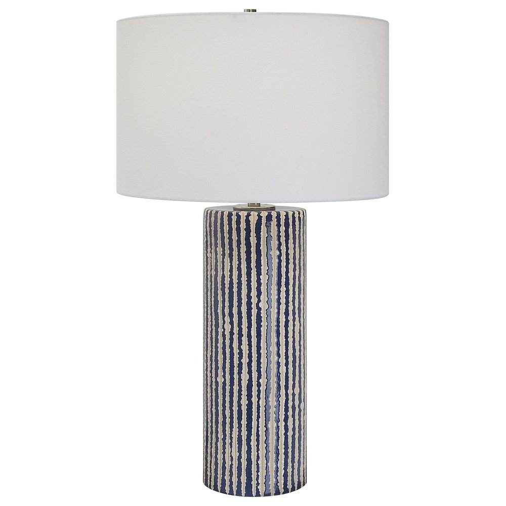 Product photograph of Uttermost Havana Blue Table Lamp from Olivia's