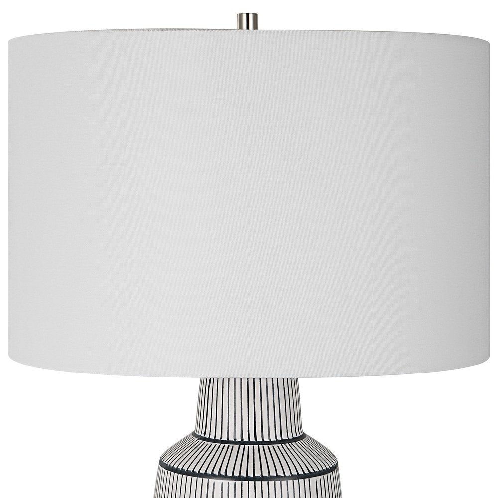 Product photograph of Uttermost Breton Nautical Stripe Table Lamp from Olivia's.