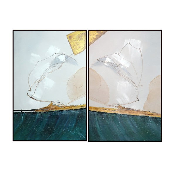 Product photograph of Tommy Franks Sailor Wall Art - Set Of 2 from Olivia's