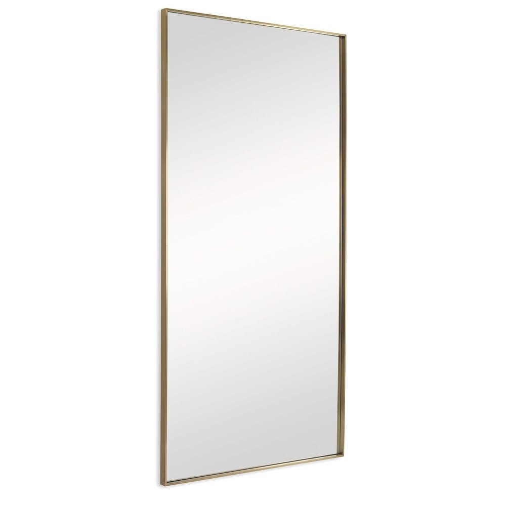 Product photograph of Uttermost Black Label Harland Mirror In Brass from Olivia's.